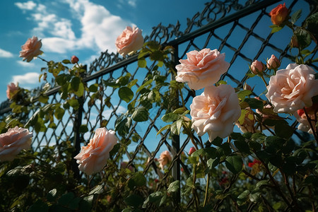 盛开的玫瑰花背景图片