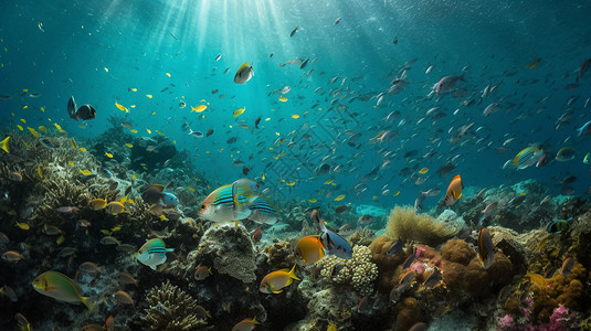 生态环境对海洋生物的影响背景图片