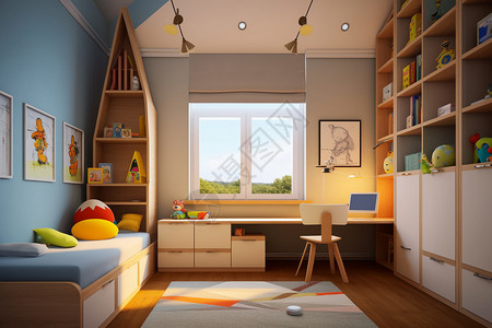 房间儿童现代家居儿童卧室设计图片