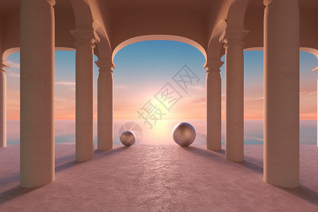 柱廊拱门柱和门廊设计图片