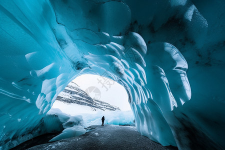 冰川洞穴奇观图片