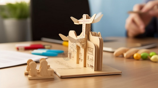 手工模型素材儿童手工木质玩具背景