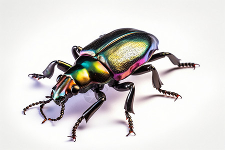 雄鹿甲虫的特写镜头高清图片