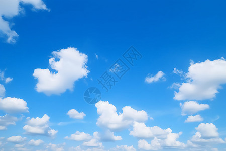 白云在湛蓝的天空飘动背景图片
