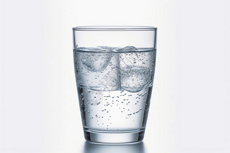 冰水透明素材一杯冰水背景