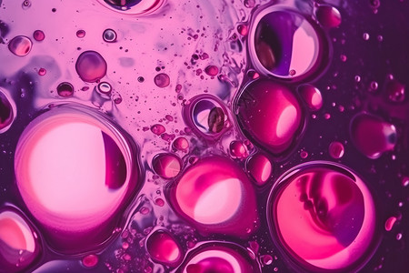 抽象紫色气泡图片
