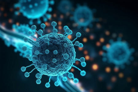 abs技术研究3d渲染图像大流行性波病毒图片