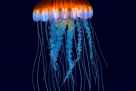 深海水母背景图片
