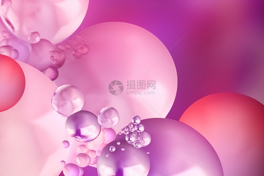 柔软的粉红色油气泡背景图片