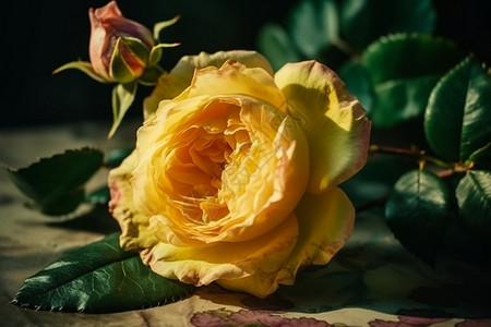 黄色的玫瑰背景图片