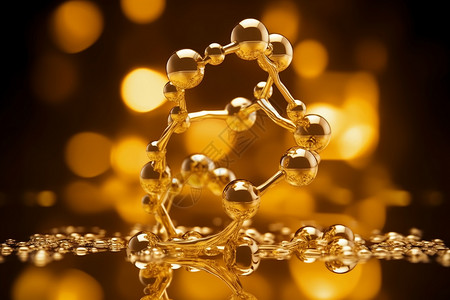 黄金分子背景图片