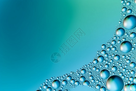 油滴水复制空间蓝色气泡背景设计图片