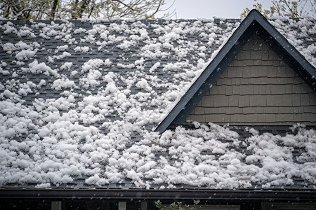 屋顶积雪背景图片