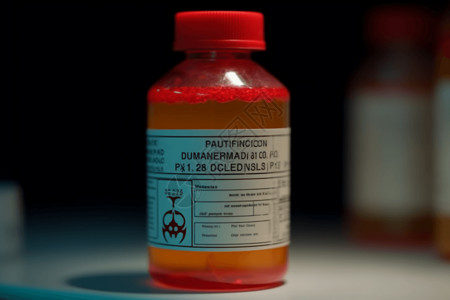 警告标签瓶子上的农药标签设计图片