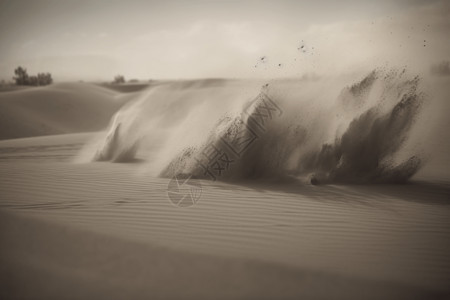 沙漠的沙尘暴图片
