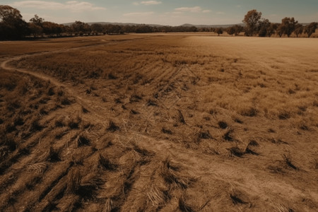 干旱农田严重枯萎的农田设计图片