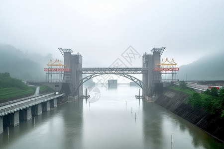 水利工程大坝背景图片
