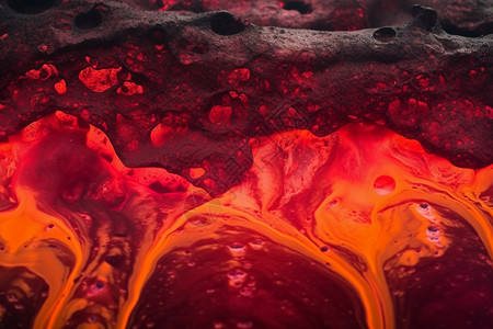 岩浆喷发抽象概念火山熔岩设计图片