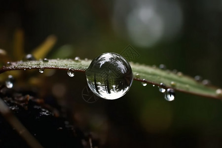 露水水滴的放大图图片