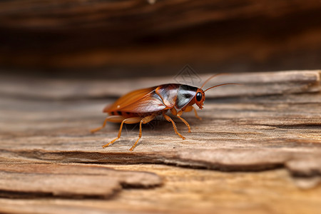 蟑螂在地板上高清图片