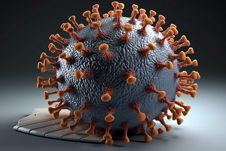 3D病毒模型背景图片