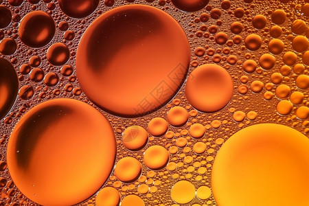 橙色气泡背景图片