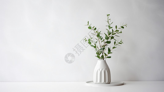 一个白色的陶瓷花瓶背景图片