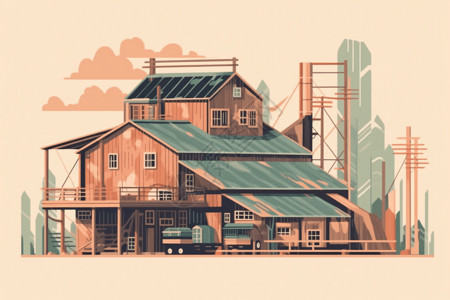 木材厂的建筑设计图片