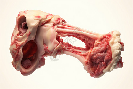动物的骨头骨肉连结猪棒骨高清图片