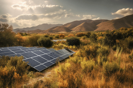农村太阳能电池板图片