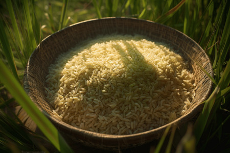 一碗收获的大米高清图片