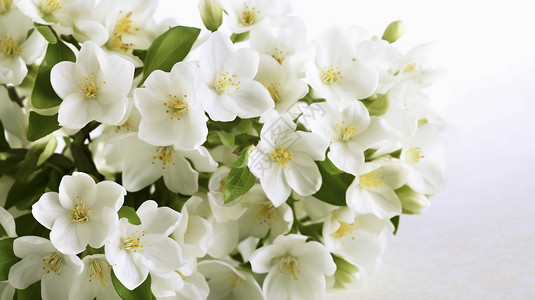 白色茉莉花束背景图片