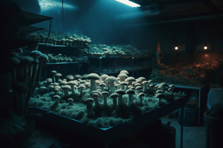 蘑菇生长的环境高清图片
