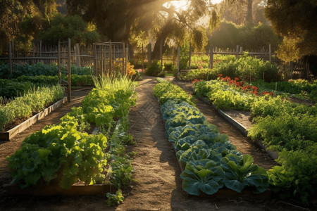菜园采摘健康的菜园设计图片