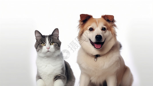 有爱的猫猫和狗狗图片