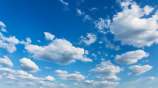 蓝蓝天空背景蓝蓝的天空中白白的云彩背景