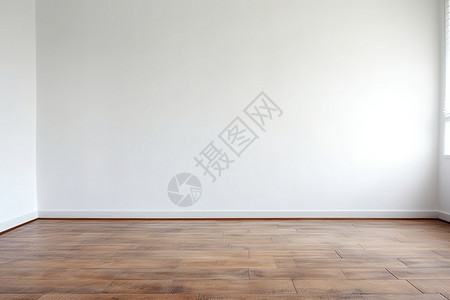白色木地板房间内的木地板背景