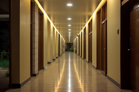空旷的大楼走廊图片