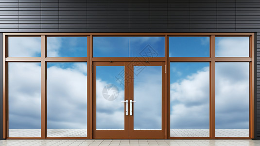 门市出租建筑外门市的铝材门窗设计图片