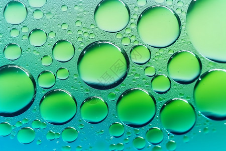 绿色质感气泡背景图片