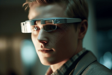 科技感3d科技感AR眼镜背景