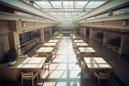 医院食堂内景背景图片