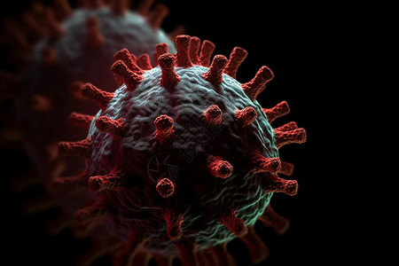 冠状病毒细胞细菌分子图片