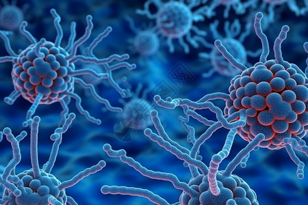 抽象生物体链球菌病毒细胞背景图片