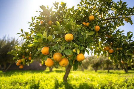 沃柑橘子种植园图片