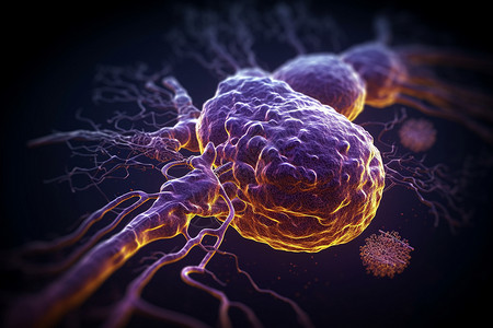 恶性淋巴瘤恶性胰腺肿瘤3D概念图设计图片