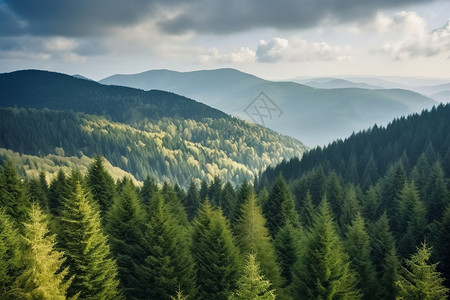 绿山森林风景背景