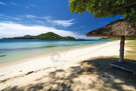 斐济夏天大海的自然景观背景