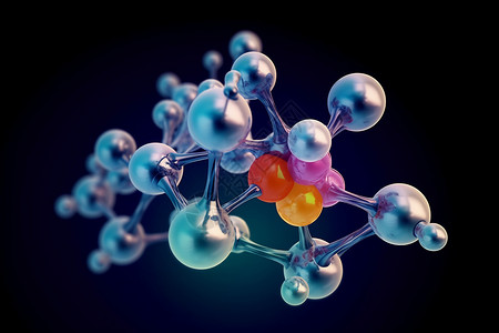 分子模型背景图片