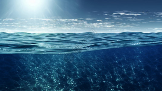 静止的海面清晰的能量高清图片